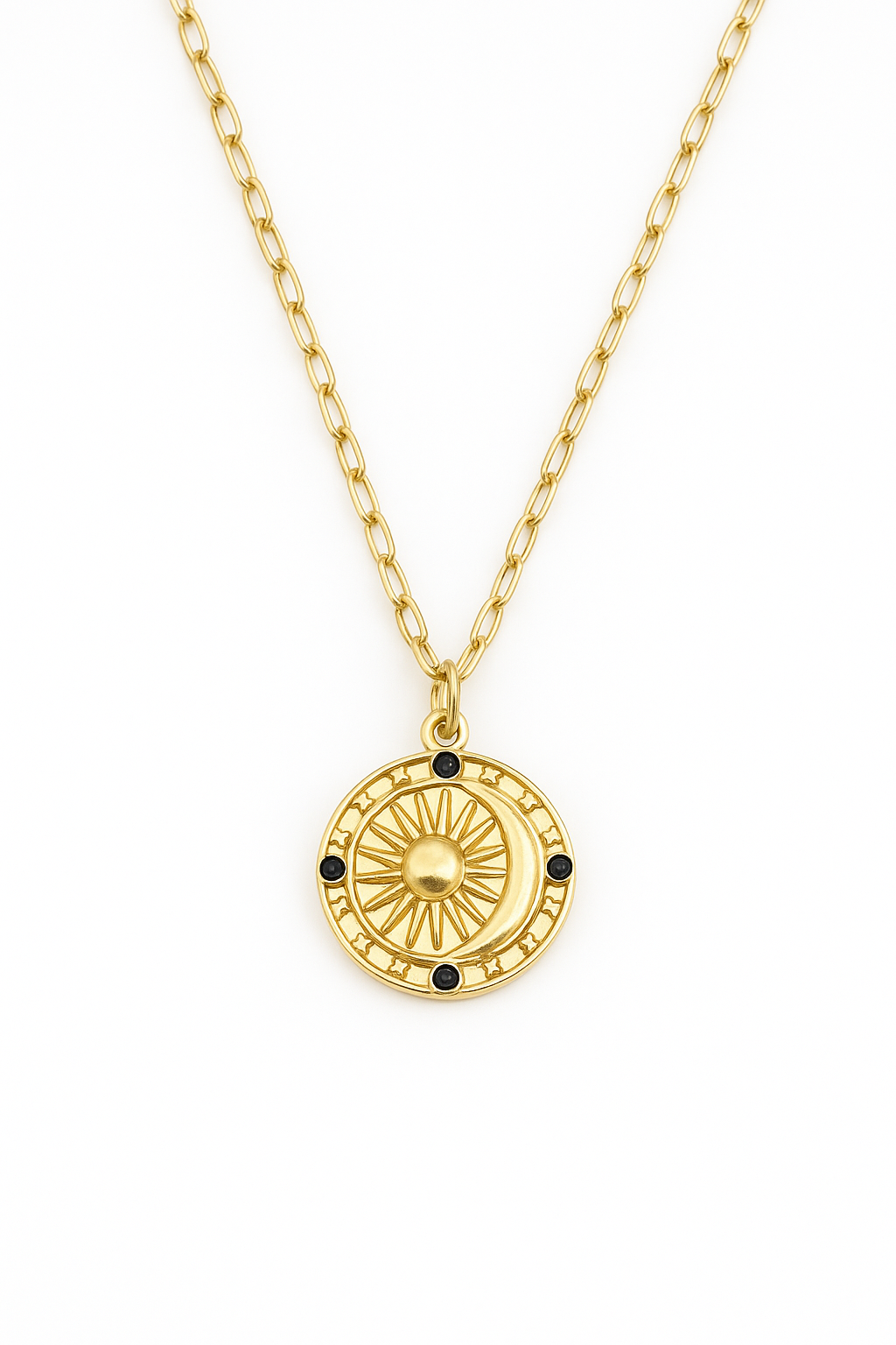 MOON & SUN ONYX NECKLACE