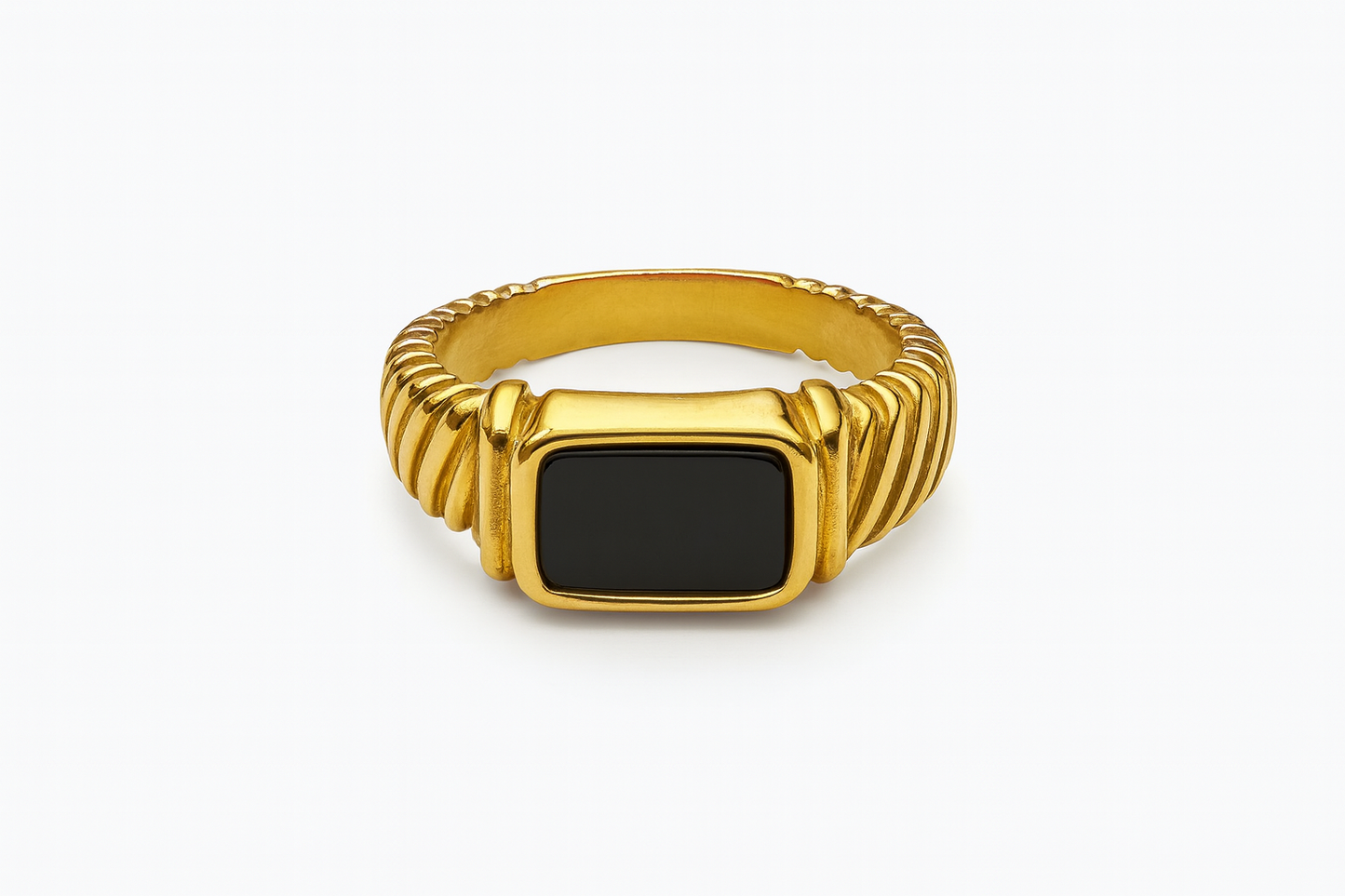 ANILLO RECTÁNGULO DE ÓNIX