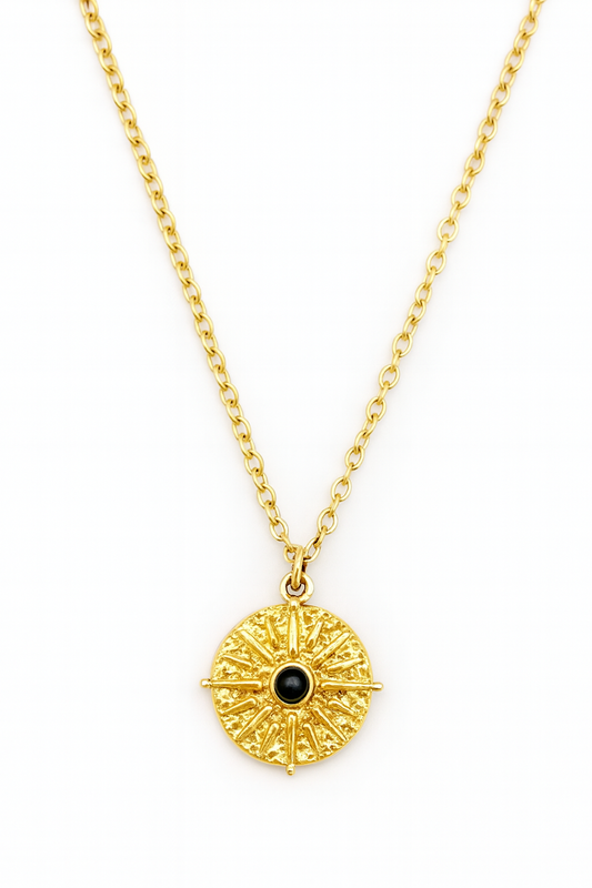 ONYX SUN NECKLACE