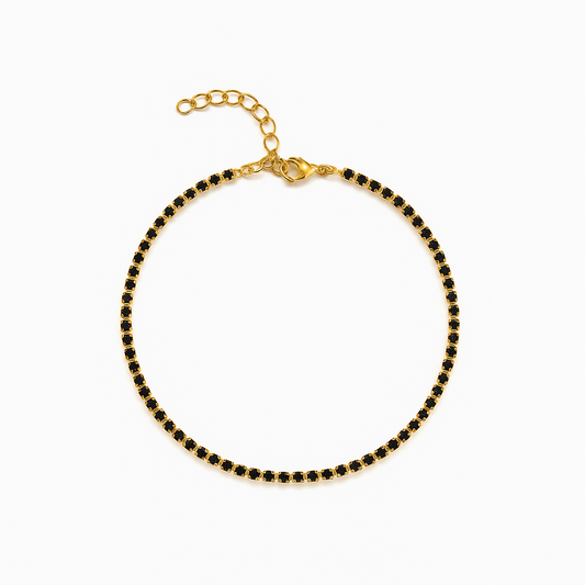 BLACK TENNIS NECKLACE