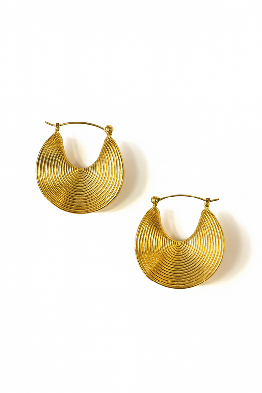 PENDIENTES DE GOTAS DE ORO ESCULPIDAS 