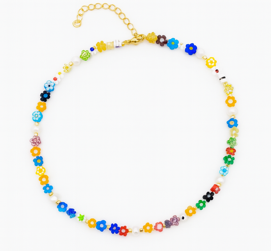 FLOWER MURANO CRYSTAL NECKLACE
