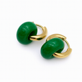 GREEN JADE HOOPS
