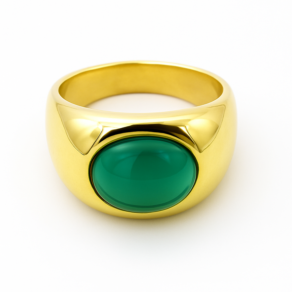 GREEN STONE RING