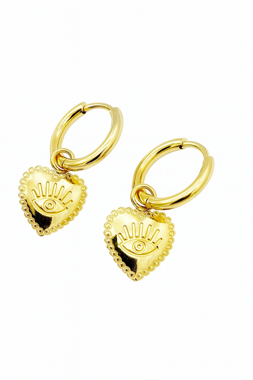HEART EYE EARRINGS