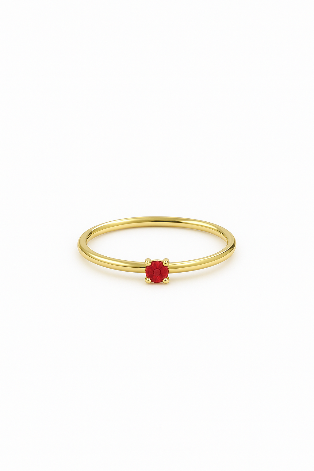 ❄️ BIRTHSTONE RING JANUARY – DEEP RED