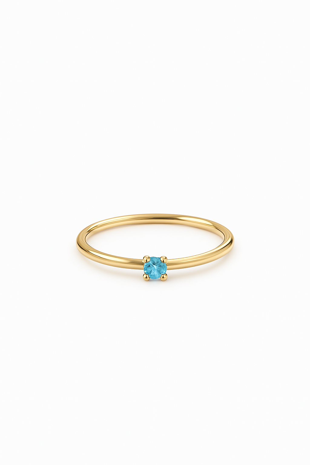 🌸  BIRTHSTONE RING MARCH – AQUAMARINE BLUE