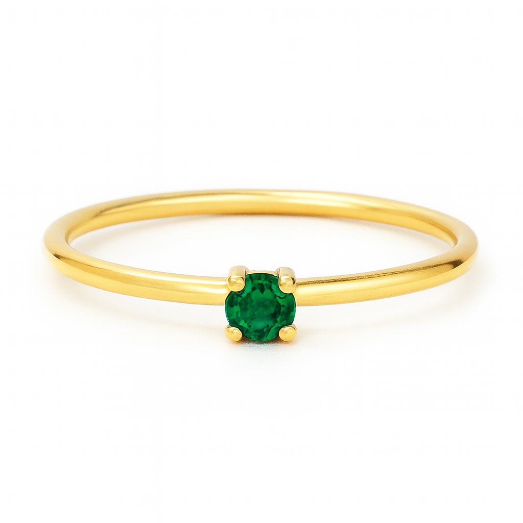 🌿 BIRTHSTONE RING MAY – GREEN