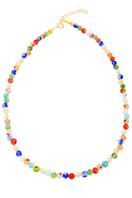 MEDIUM MURANO CRYSTAL BALLS NECKLACE