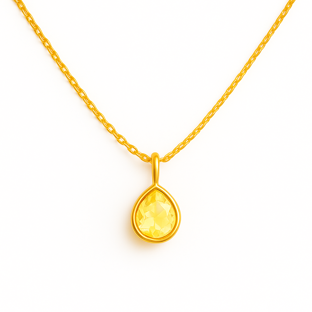 🍁BIRTHSTONE NECKLACE NOVEMBER – WARM ORANGE