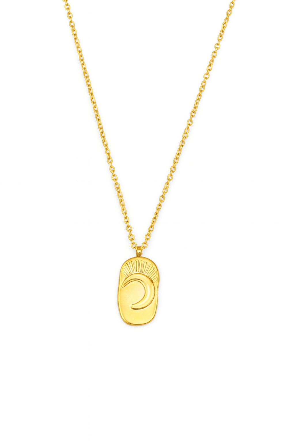 OVAL MOON NECKLACE