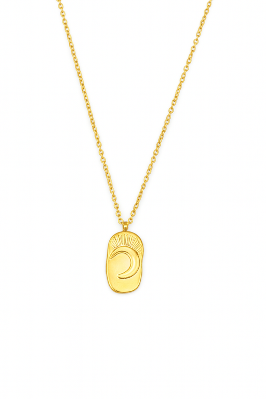 OVAL MOON NECKLACE