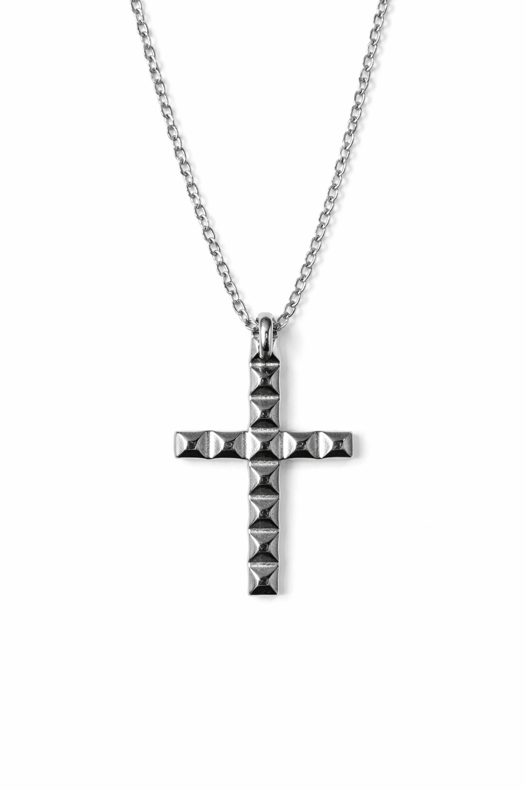RIVET CROSS NECKLACE