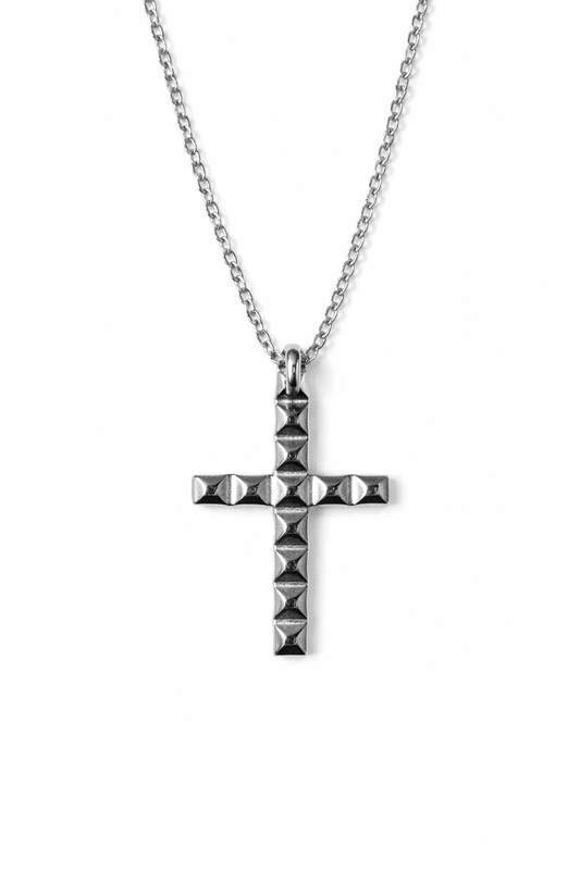 RIVET CROSS NECKLACE