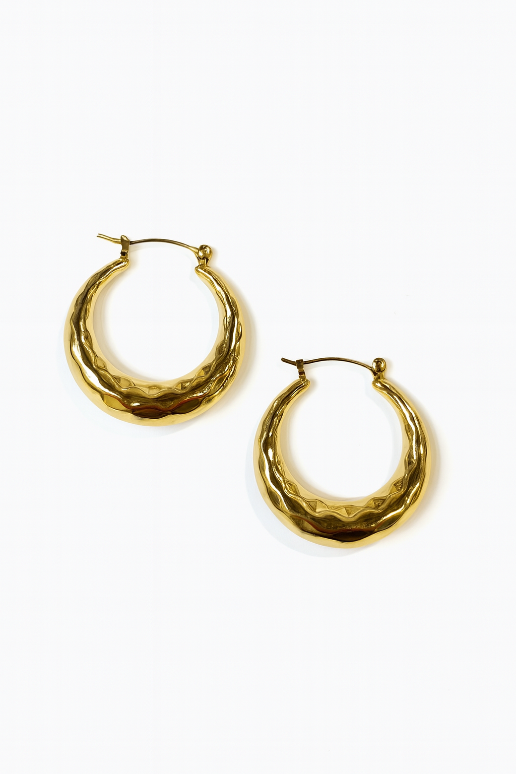 SCALLOPED MOON HOOPS