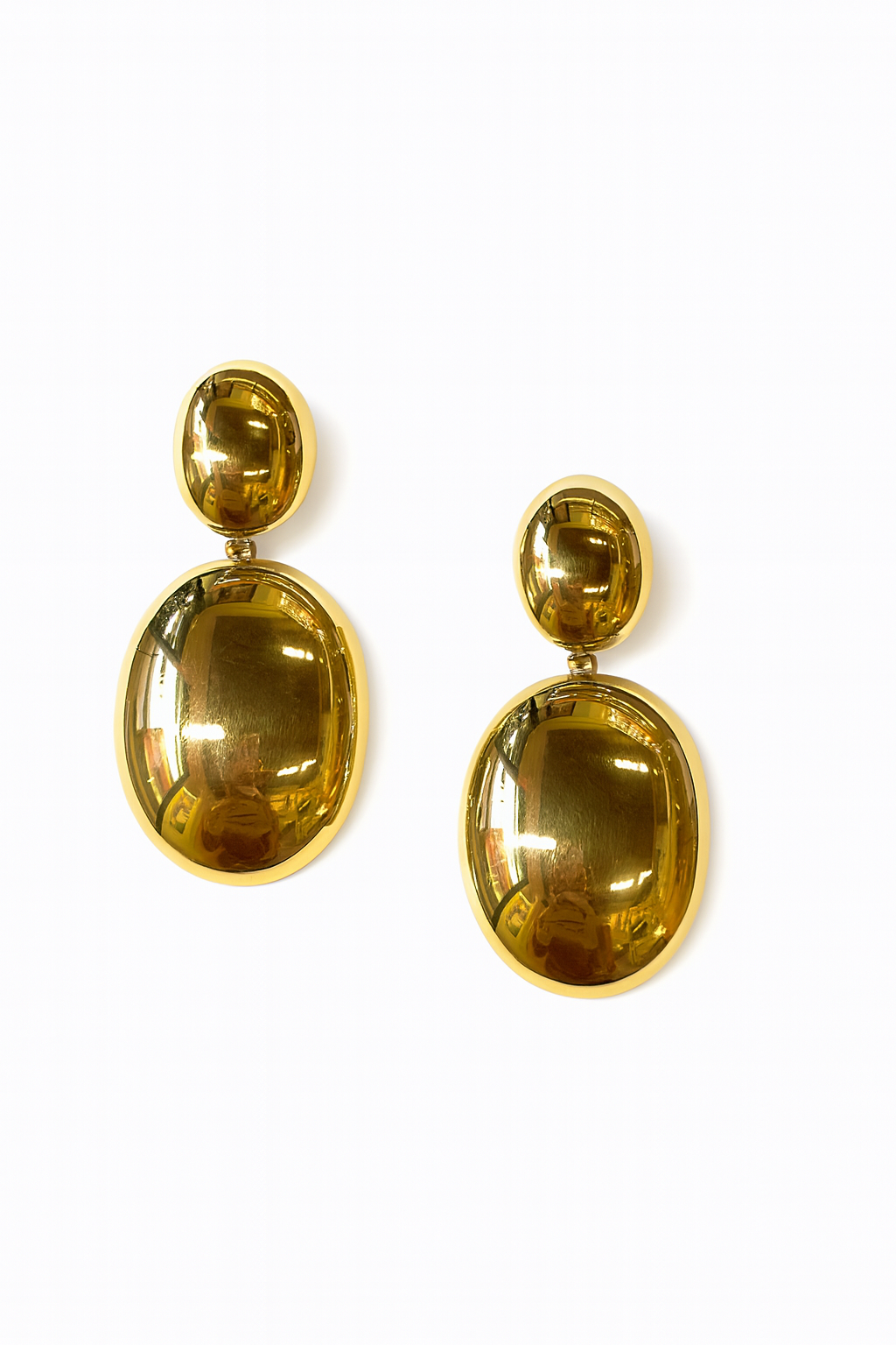 SCULPTED GOLD DROPS EARRINGS