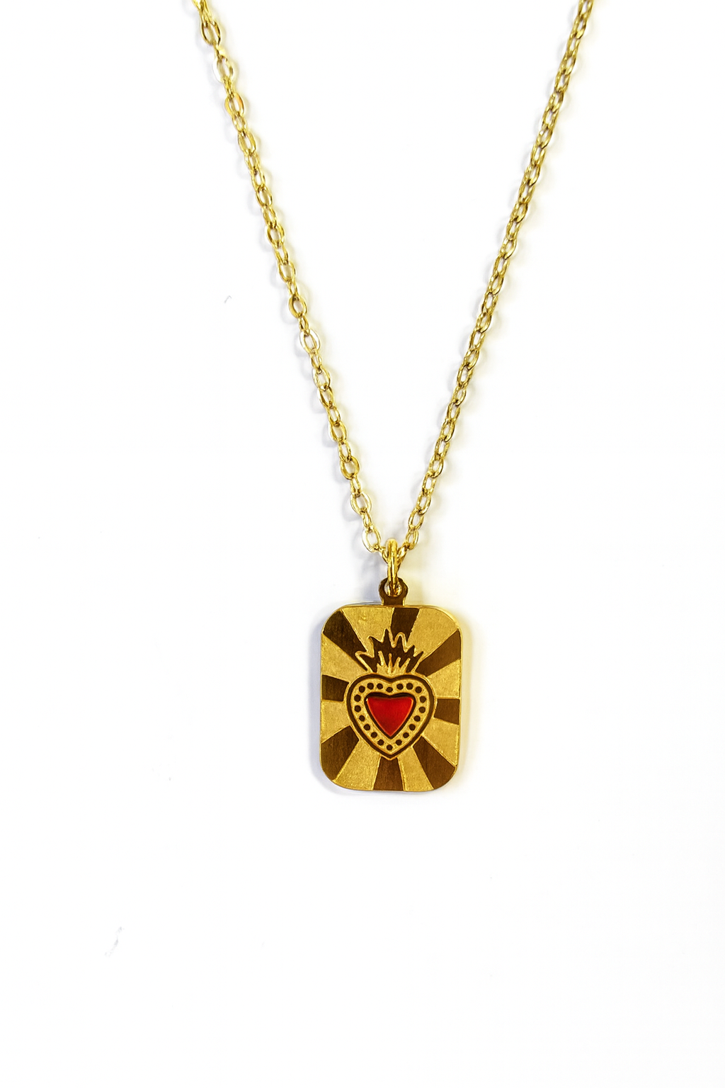 SUNBURST HEART PENDANT