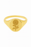 SUN FLOWER SIGNET RING