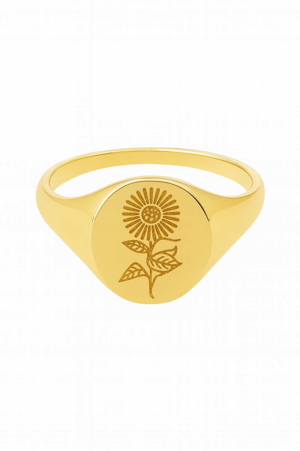 SUN FLOWER SIGNET RING