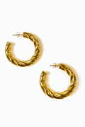 TWISTED GOLD HOOPS