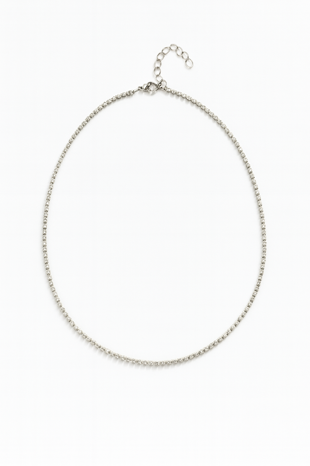 WHITE TENNIS NECKLACE