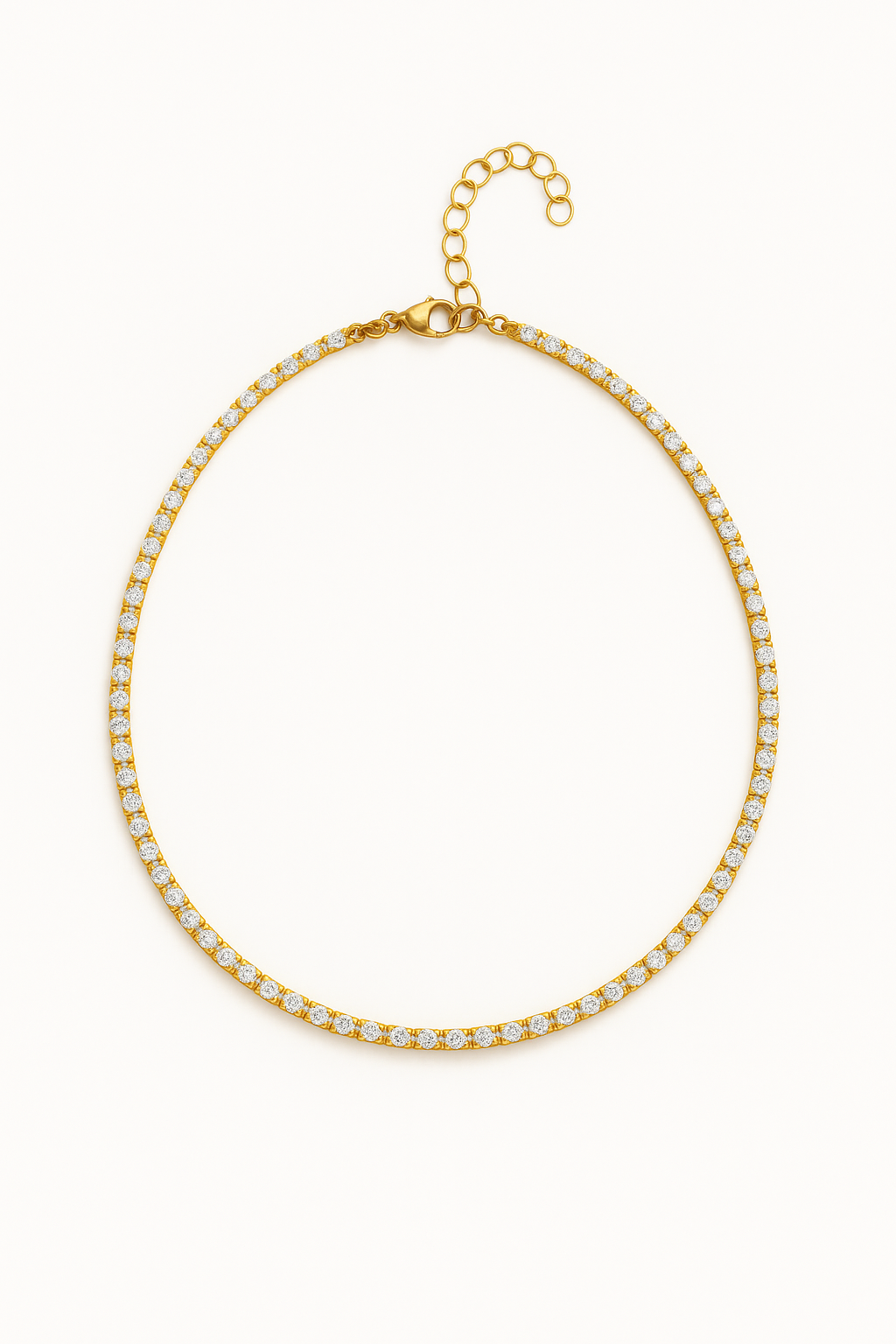 WHITE TENNIS NECKLACE