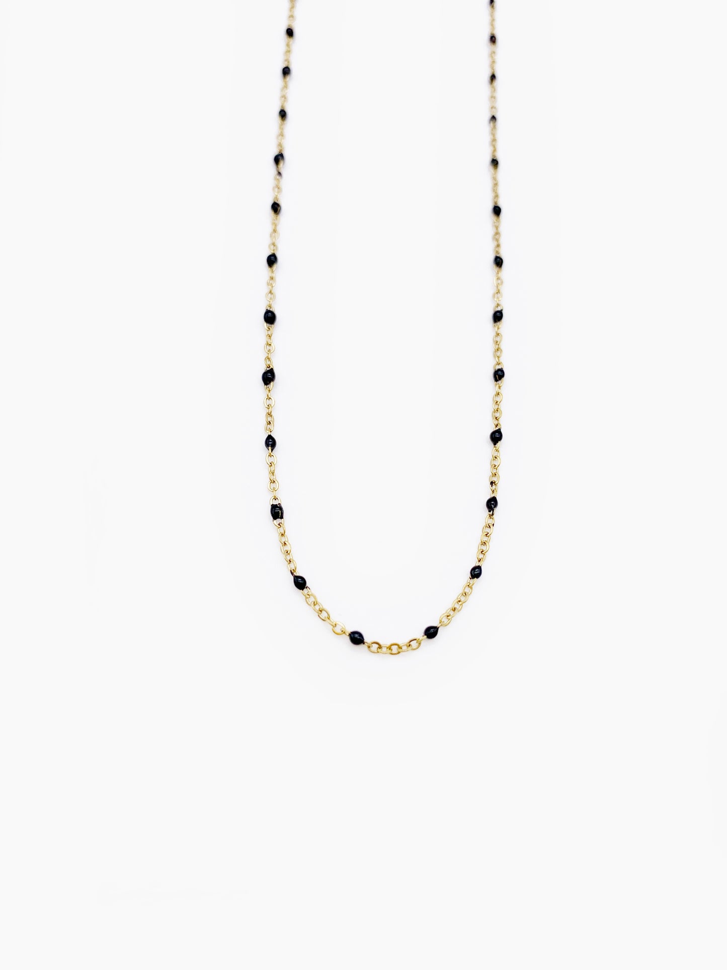 BLACK BALL NECKLACE