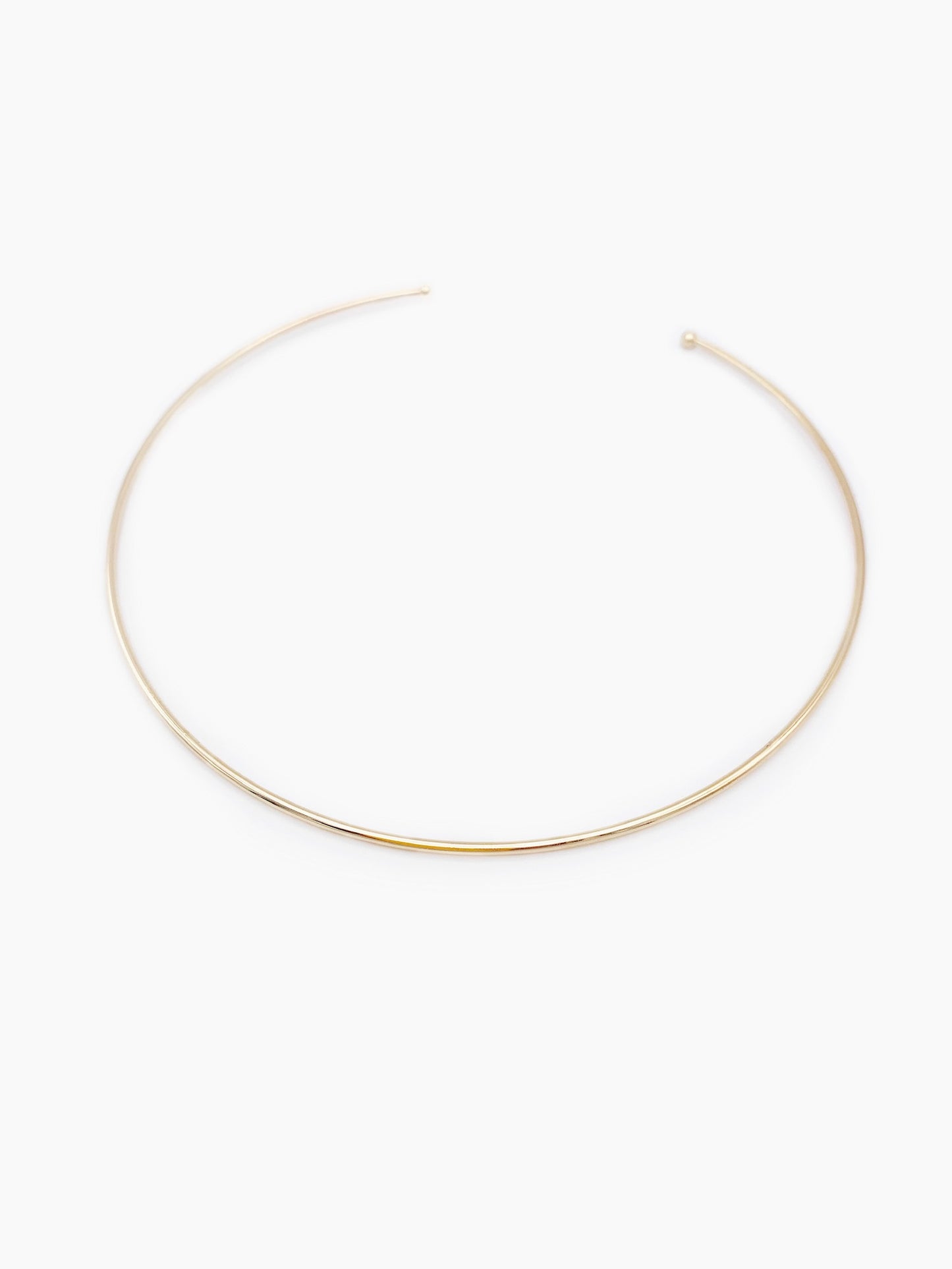 RIGID CHOKER NECKLACE STEEL GOLD PLATED