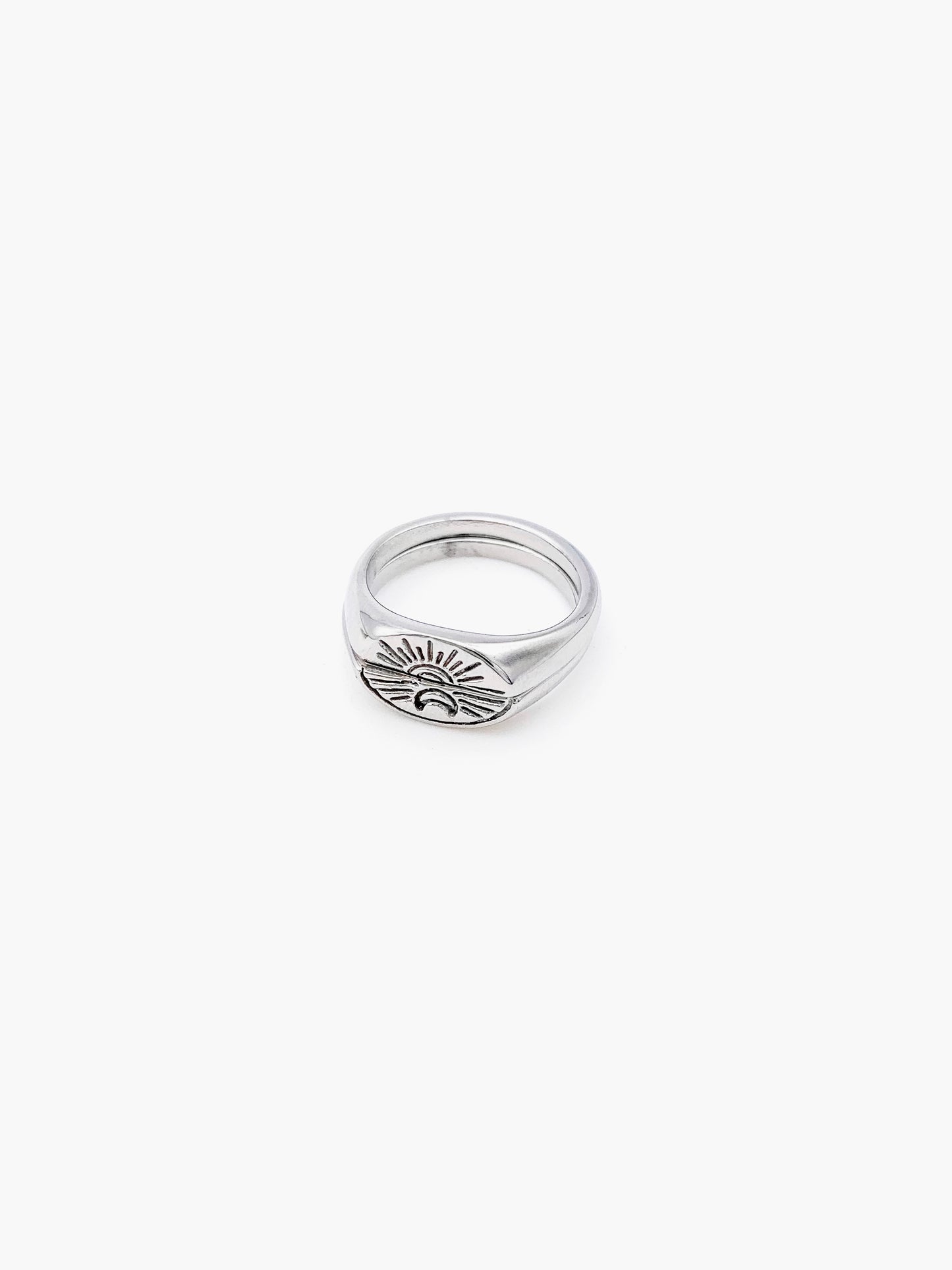 SUN AND MOON RING STEEL