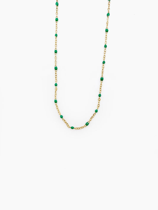 GREEN BALL NECKLACE