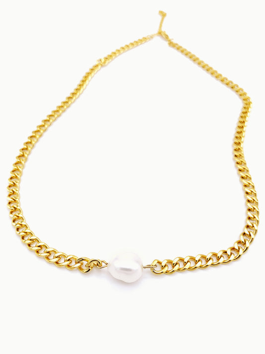 CHAIN PEARL NECKLACE