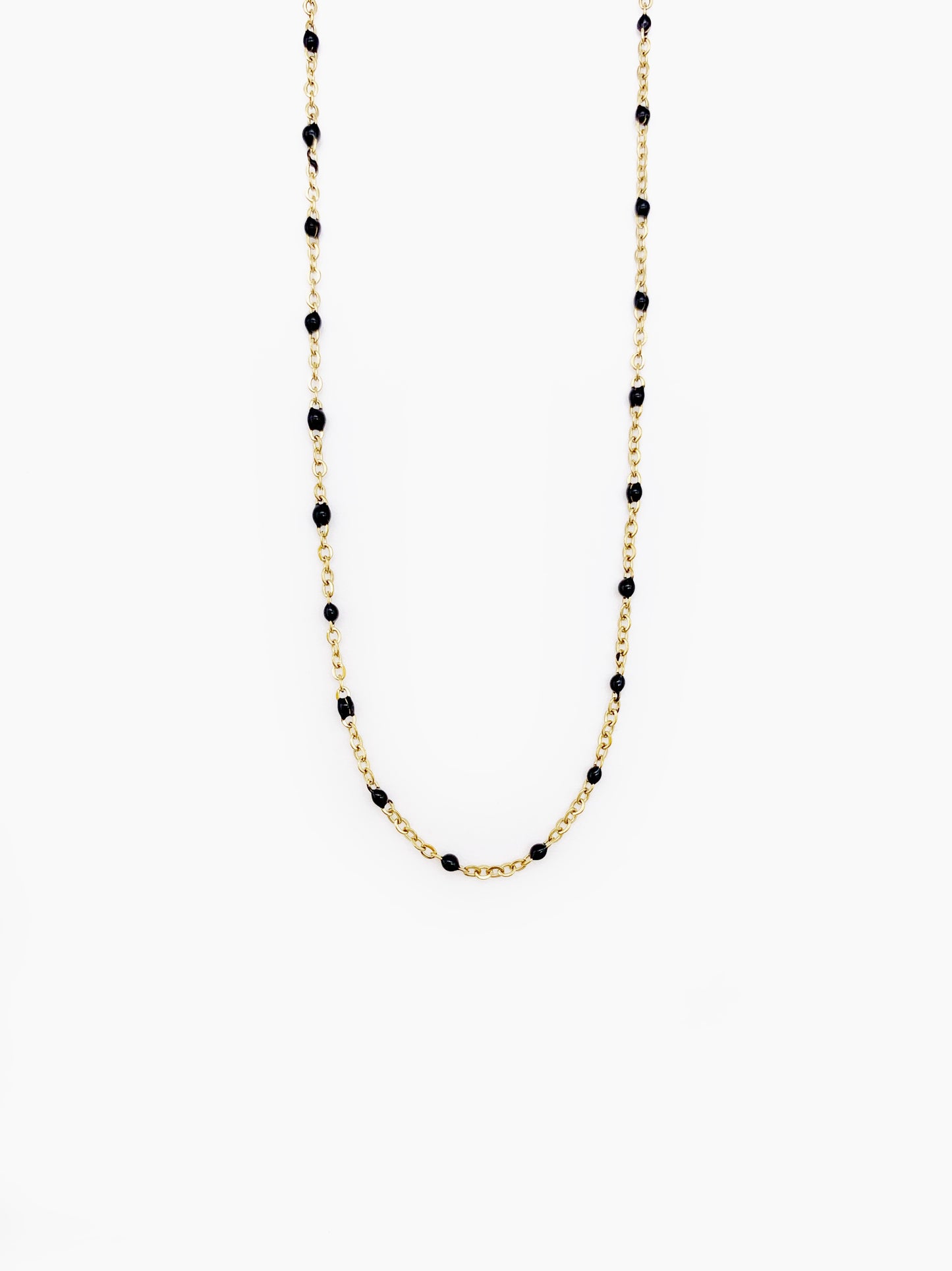 BLACK BALL NECKLACE
