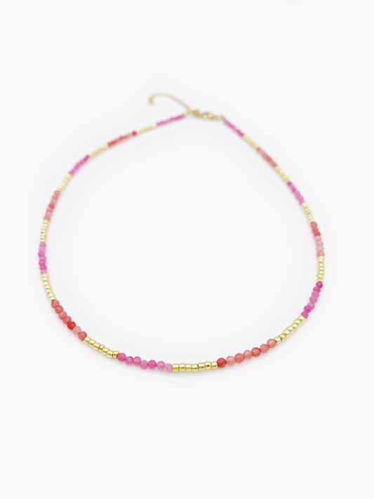 TOTAL PINK STONES NECKLACE